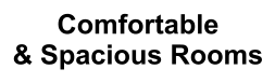 Comfortable & Spacious Rooms